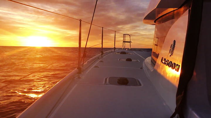 Sunset on CruiseNautic our Lagoon 42